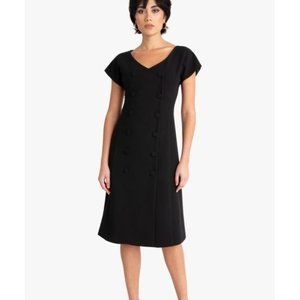 Black Halo Black Braxton double breasted buttons Dress 4, 8